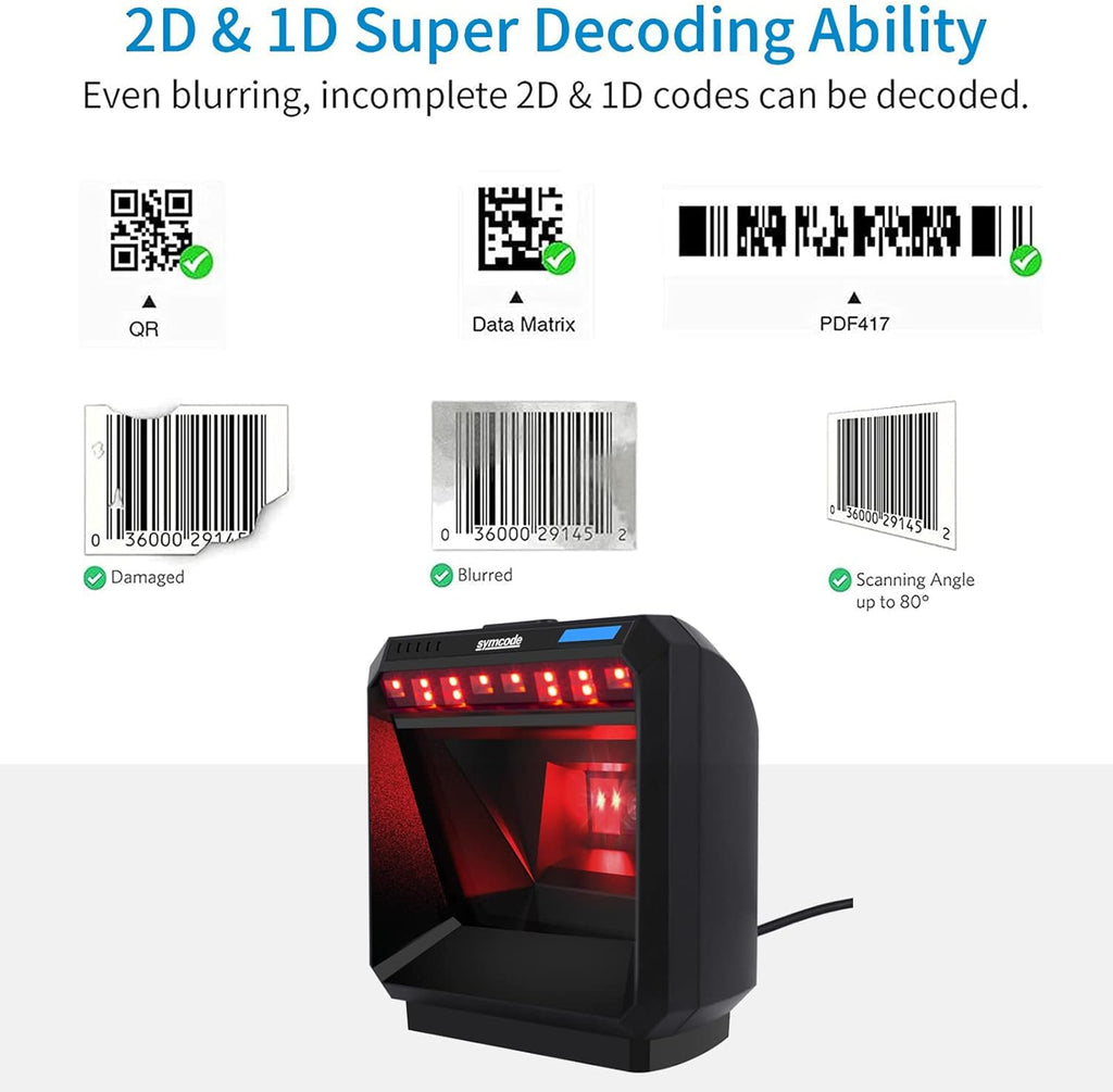 2D Handsfree Barcode Scanner USB Wired W493581