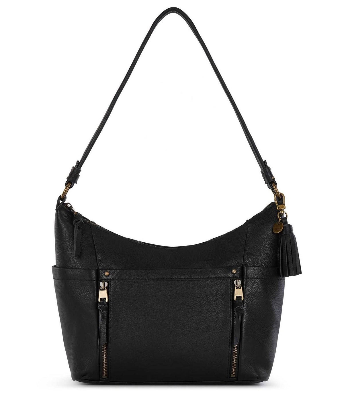 Black Leather Hobo Bag R9497