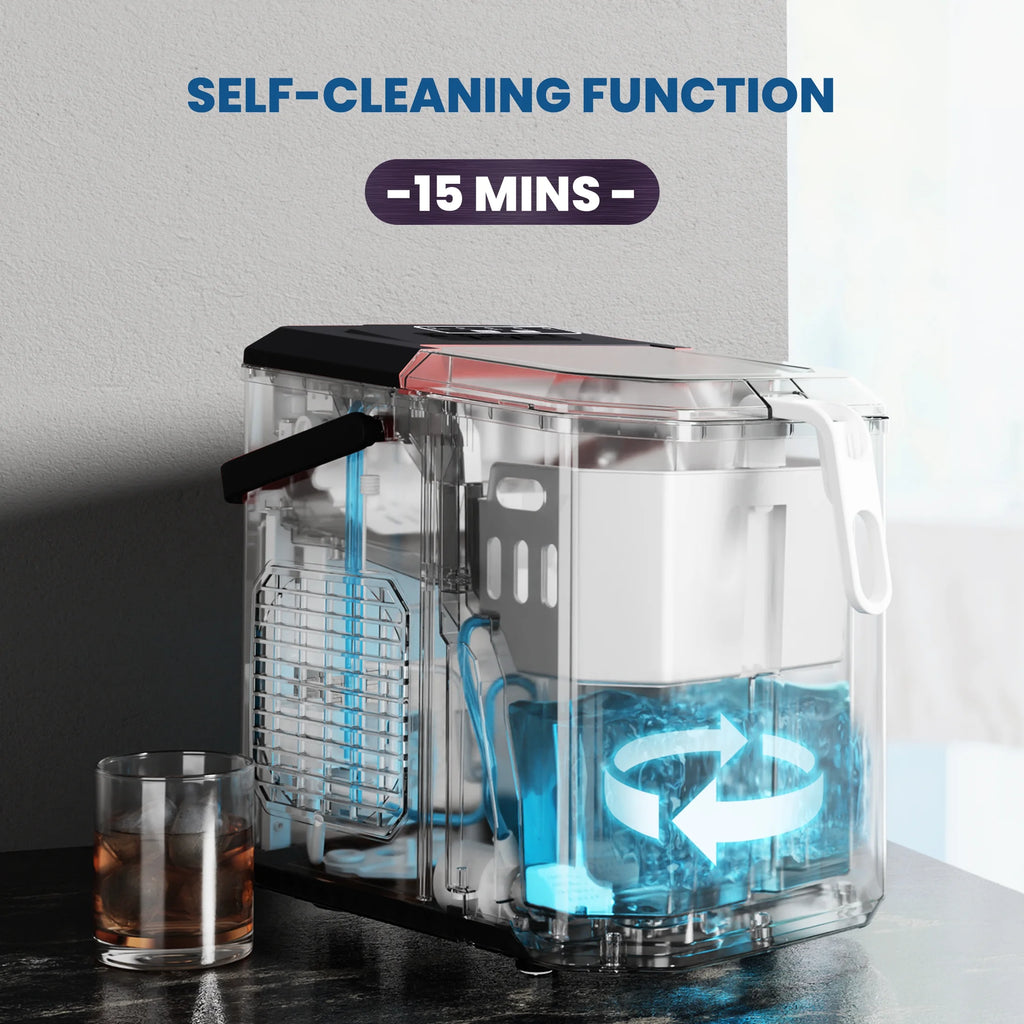 Portable Countertop Ice Maker with Handle, 26Lbs/24H, Black P29892