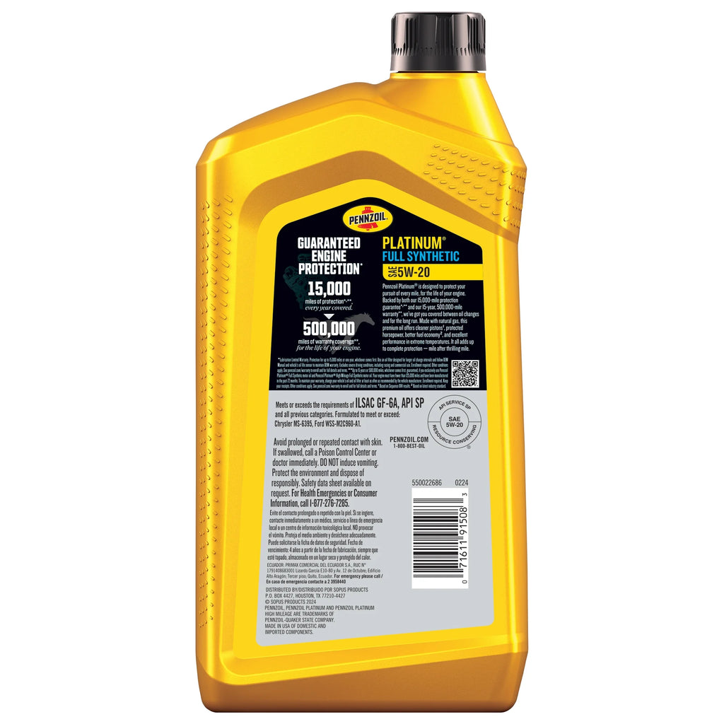 Full Synthetic 5W-20 Motor Oil, 1-Quart F4772