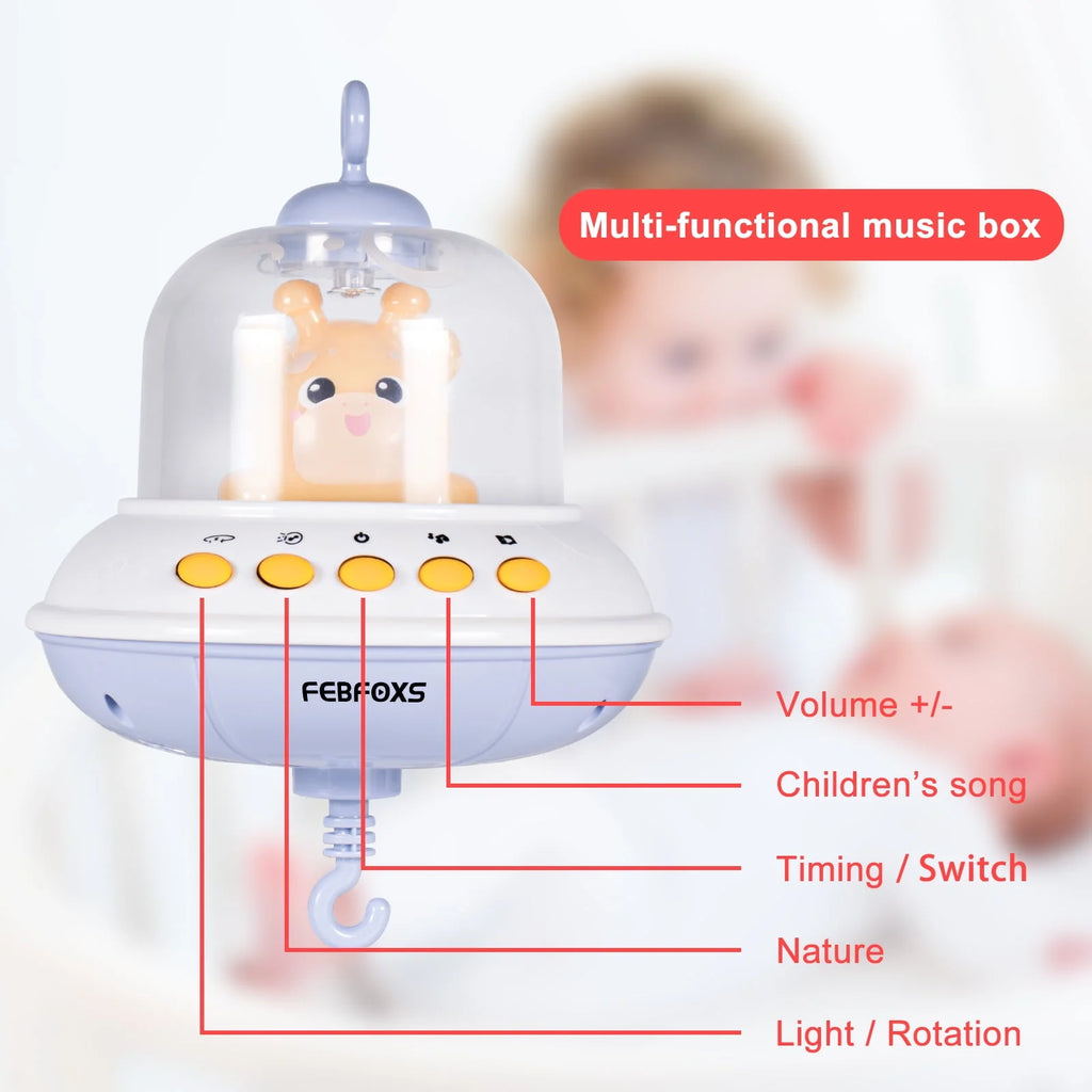 Baby Crib Mobile with Music Lights and Remote Control X90179
