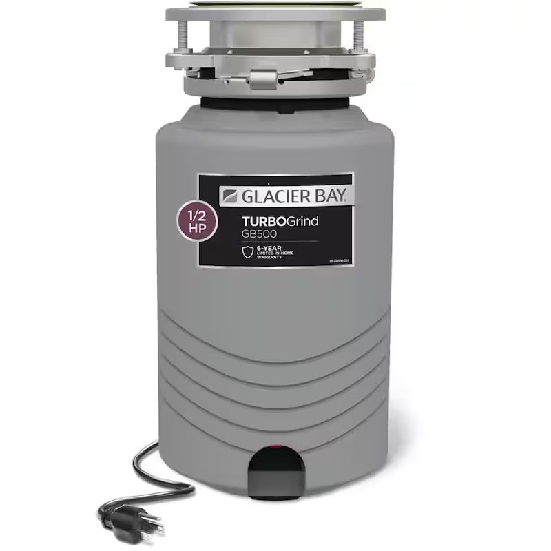 1/2 hp. Continuous Feed Garbage Disposal with Power Cord O101753