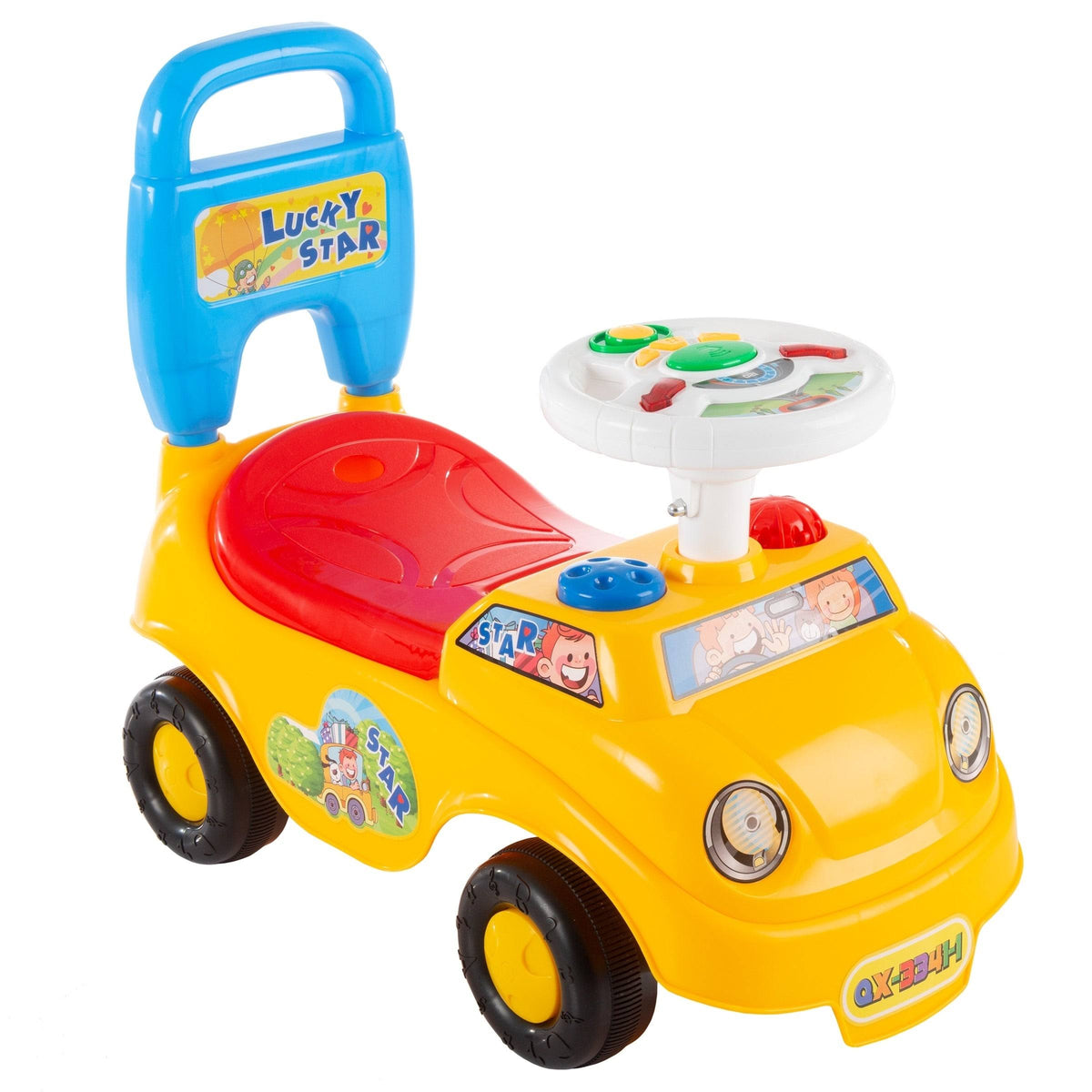 Yellow Ride-On Baby Walking Activity Car M970677