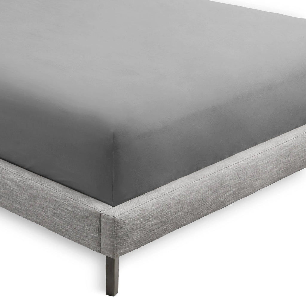 2-Pack Microfiber Deep Pocket Fitted Bottom Sheets California King Light Grey Z258