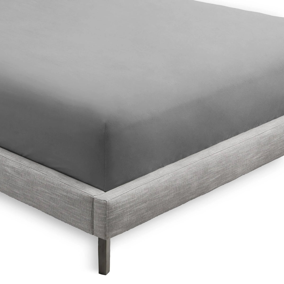 2-Pack Microfiber Deep Pocket Fitted Bottom Sheets California King Light Grey Z258