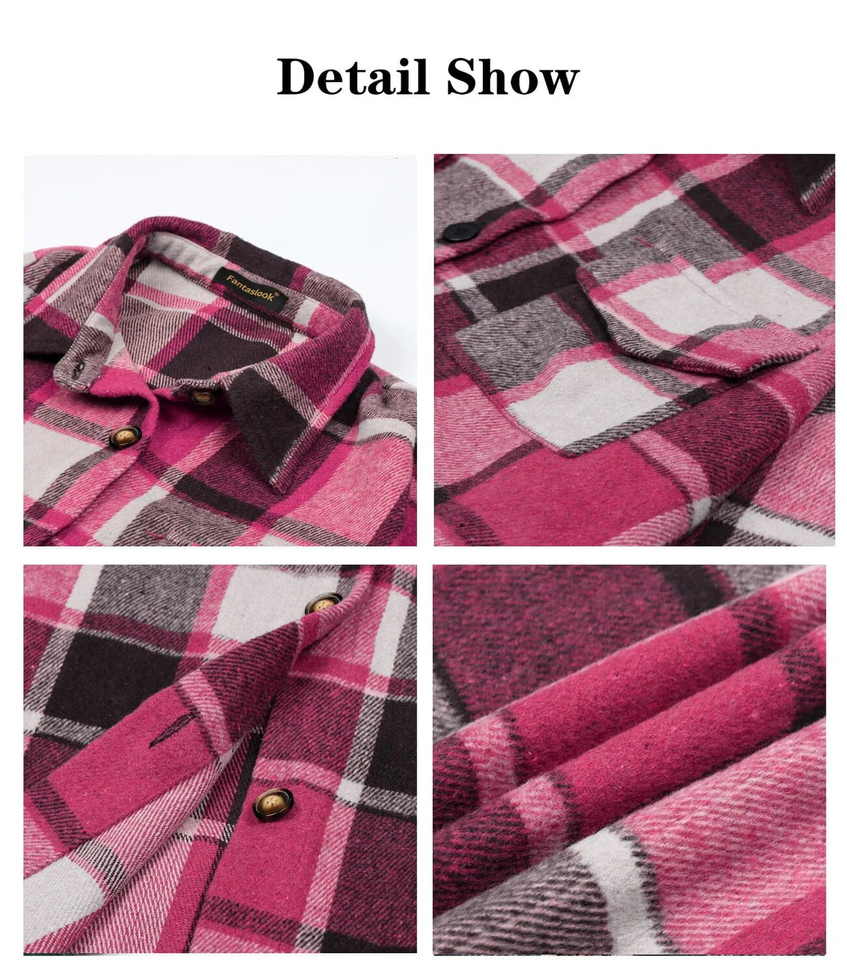 Flannel Button Up Plaid Shirt J8975
