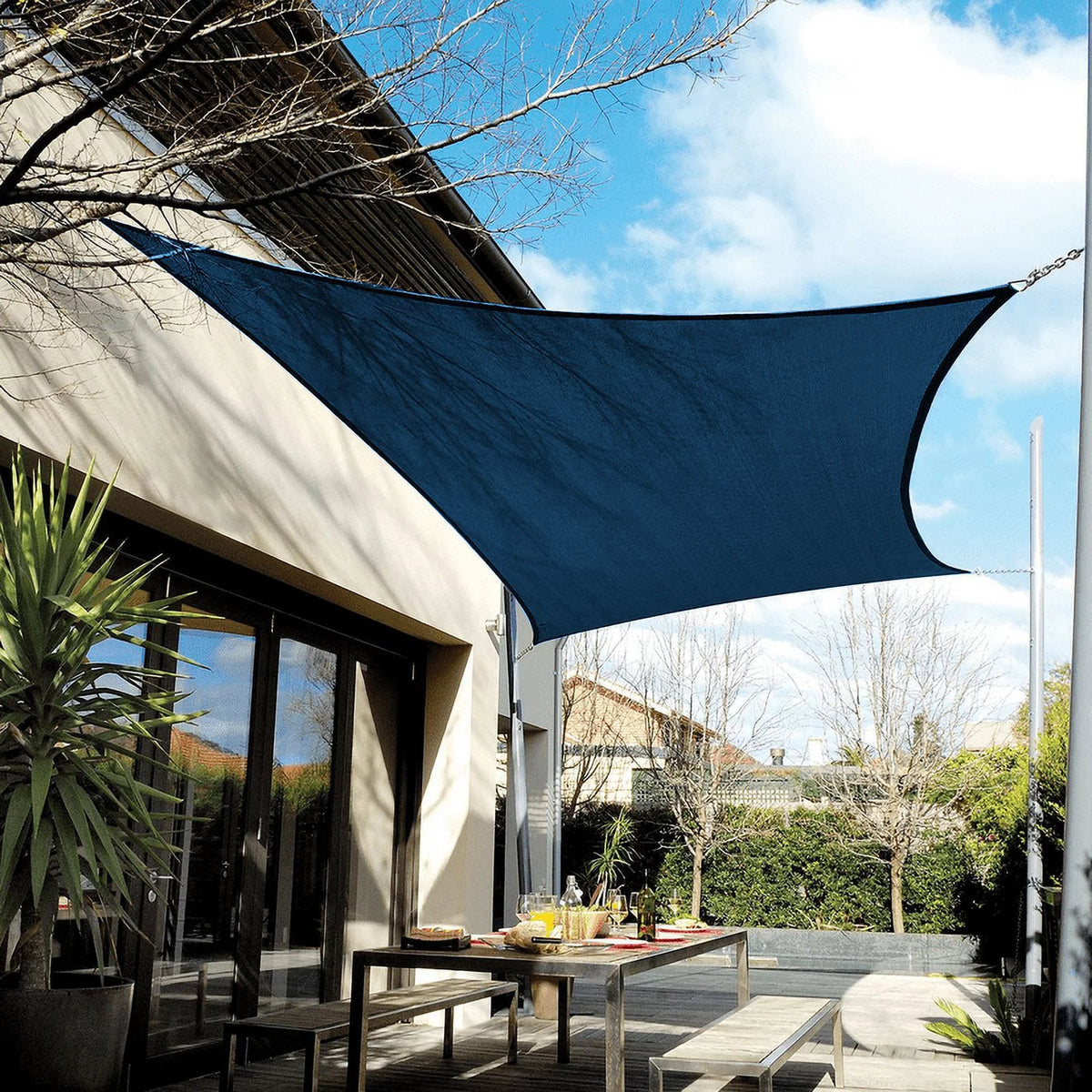 12' Square Sapphire Outdoor Sun Shade Sail A628322