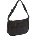 Black Leather Shoulder Bag A7404