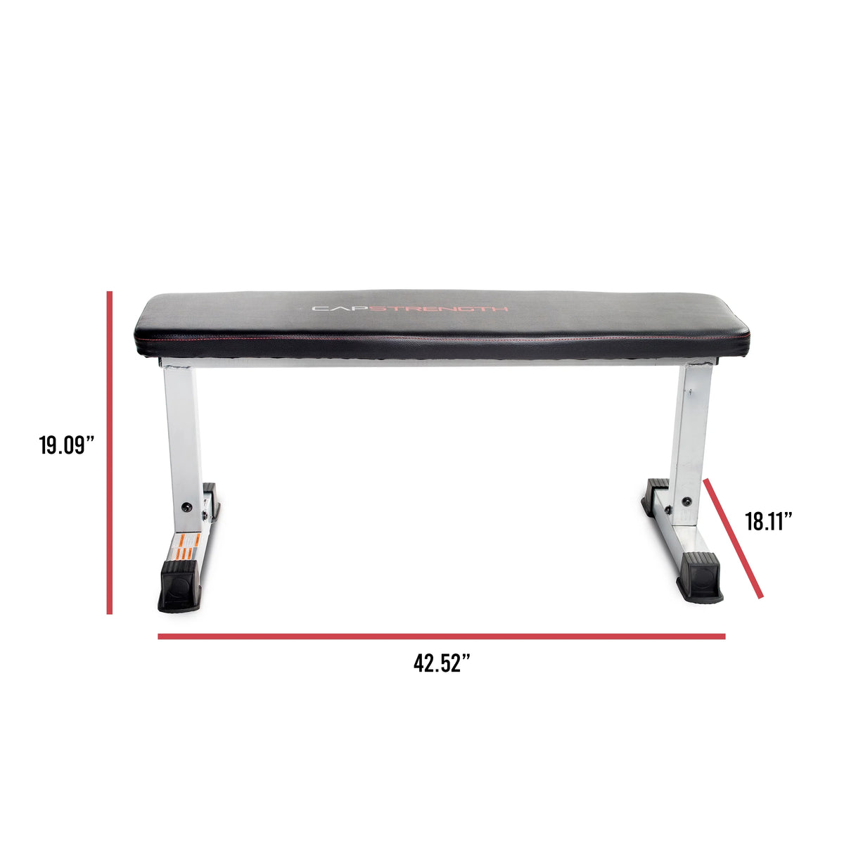 Flat Utility Weight Bench 600 lb Weight Capacity Gray U566