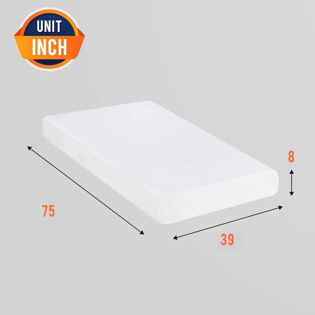 8 inch Twin Size Memory Foam Gel Mattress X8966