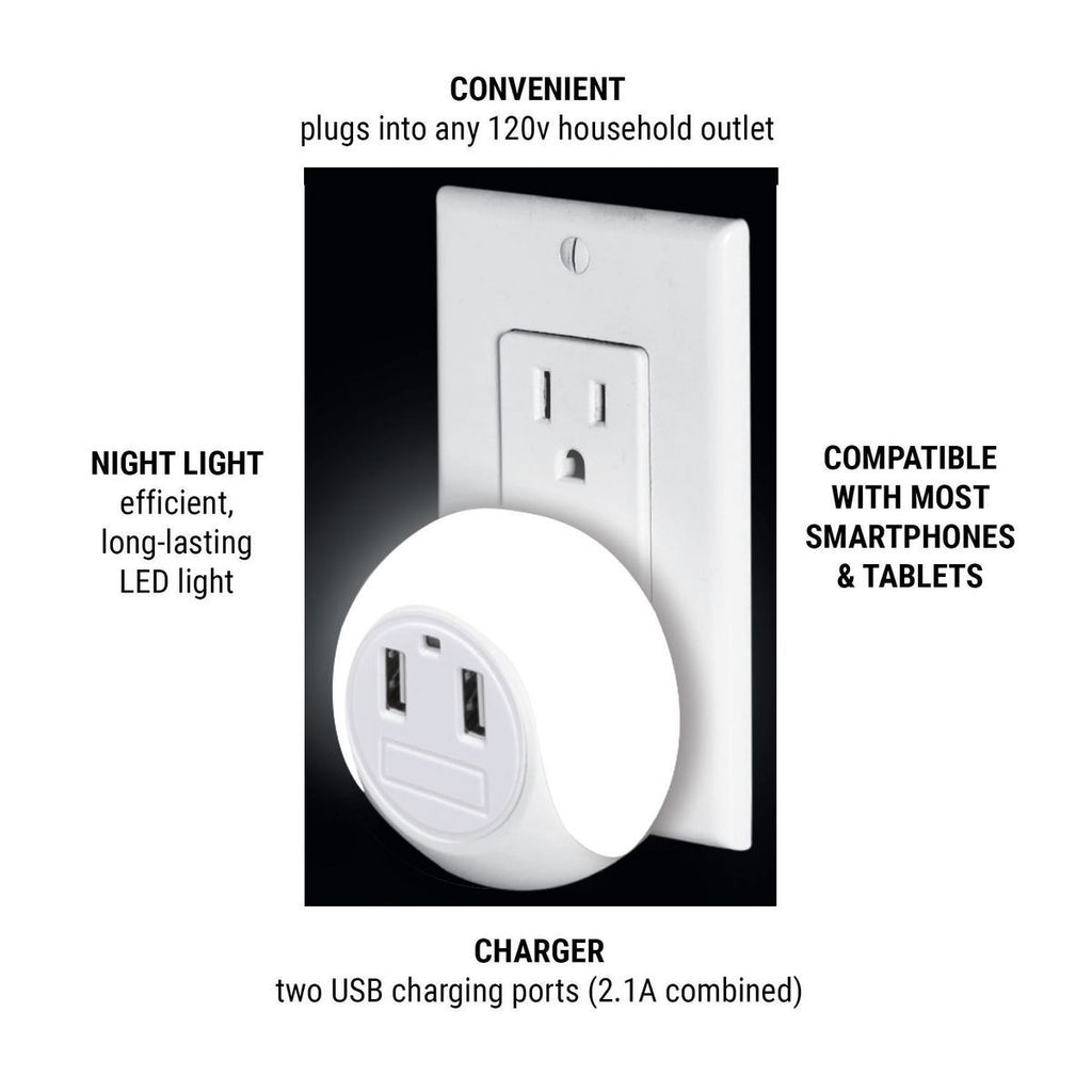 USB Port Charger and Night Light T60626