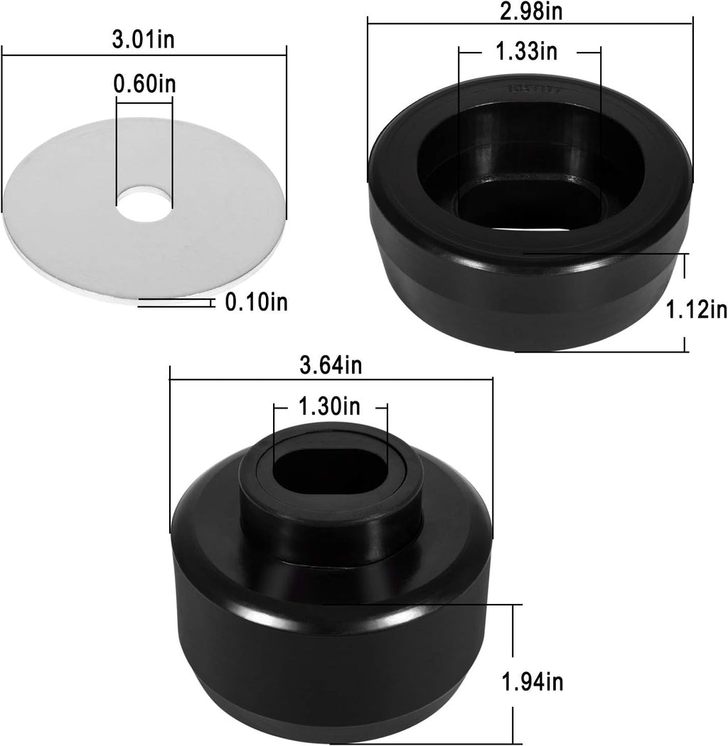 Black Polyurethane 24Pcs Body and Cab Mount Bushing Kit Q77044