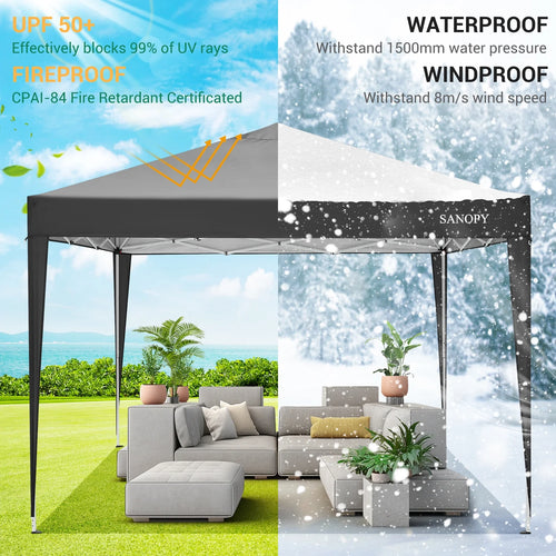 10'x10' Pop Up Canopy Tent with Carrying Bag, White H18617