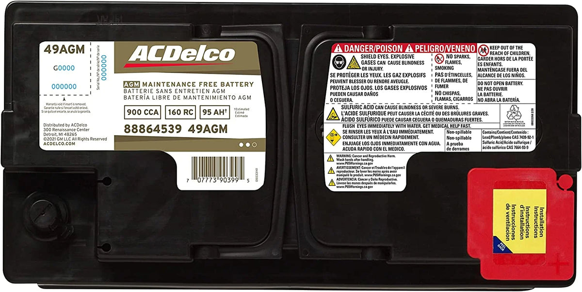 AGM Automotive BCI Group 49 Battery 12 Volts P7064