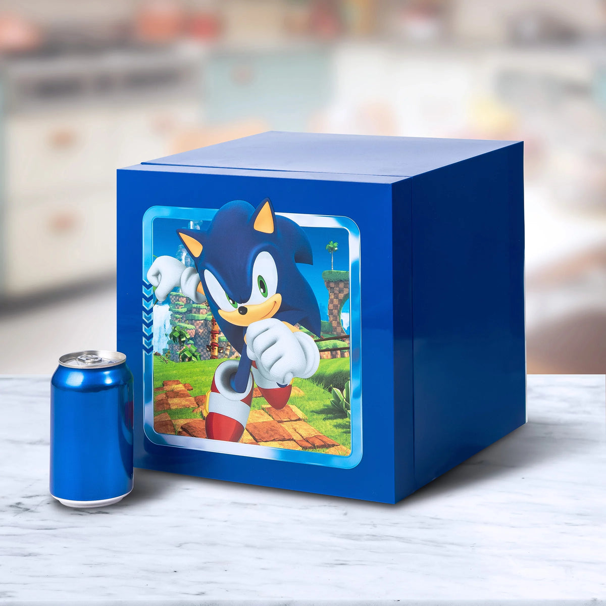 Blue Mini Fridge 6.7L Single Door 9 Can W808
