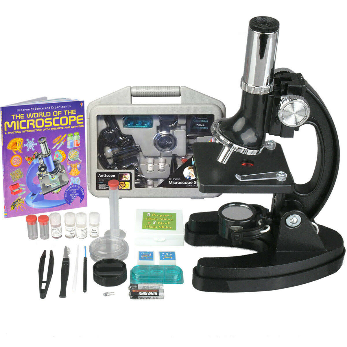 Black Children Biological Microscope Kit E491438