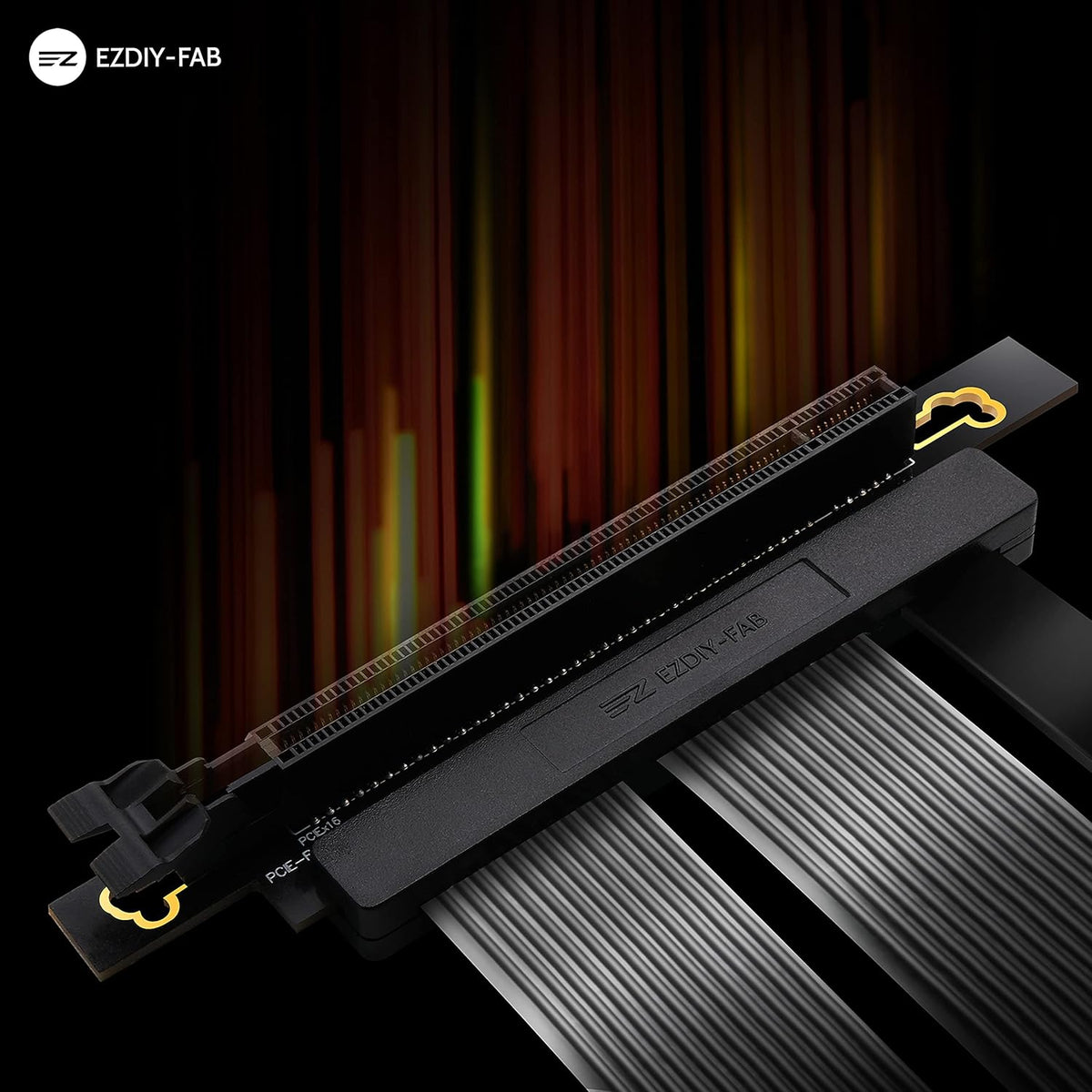 PCIE 4.0 16x Riser Cable GPU Extension Card Right Angle Connector E6253