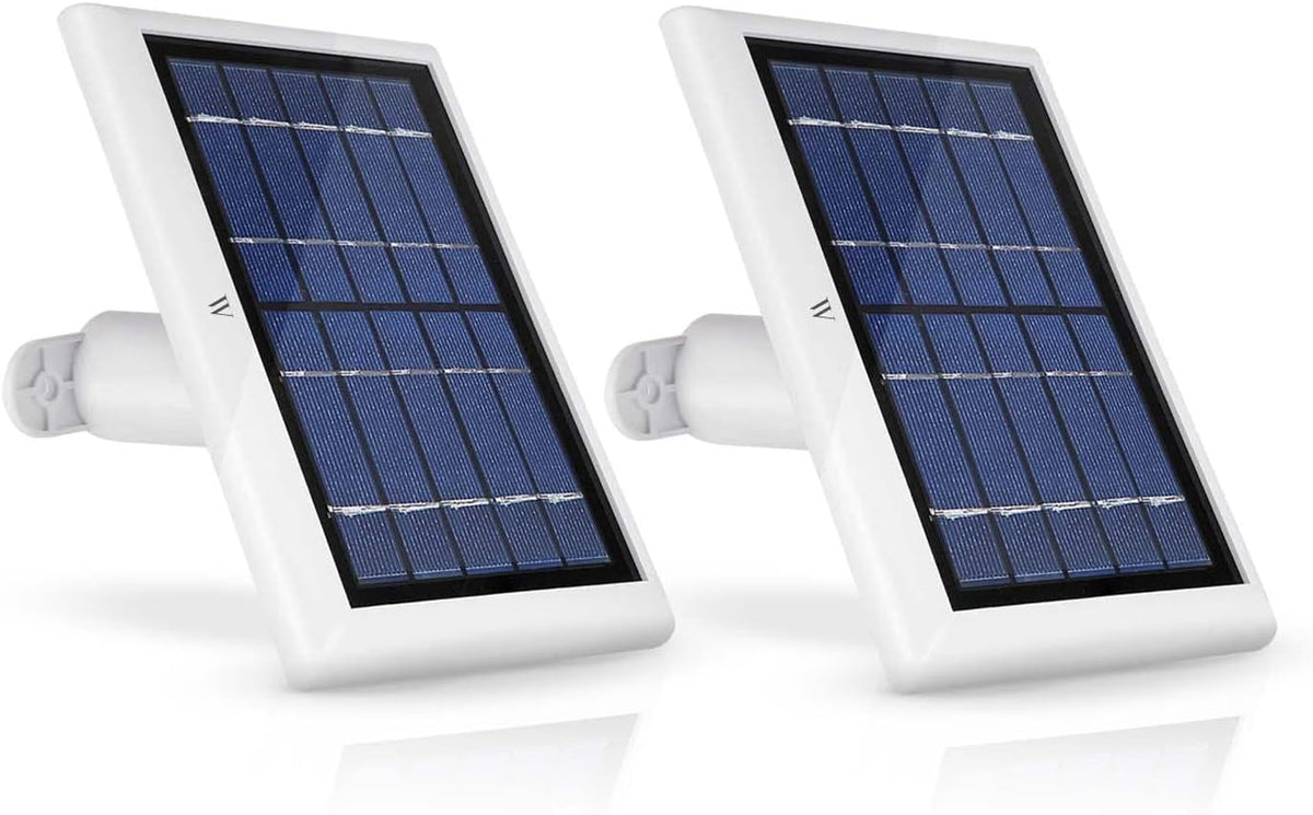 2W 6V Solar Panel with 13.1ft Cable (2-Pack, White) P70500