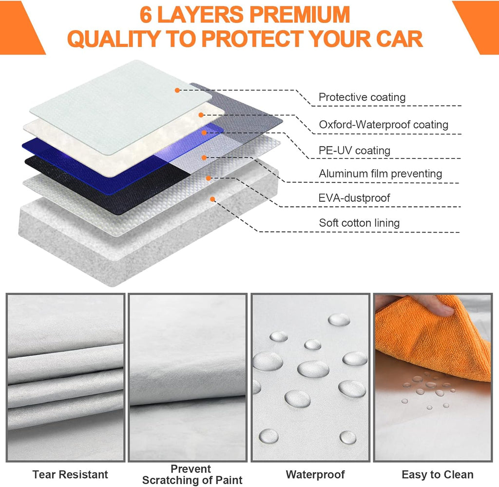 6 Layers Dupont Oxford Waterproof Car Cover F67142