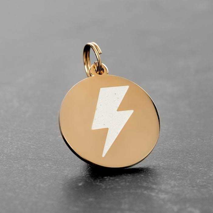 Lightning Bolt Pet ID Tag K287