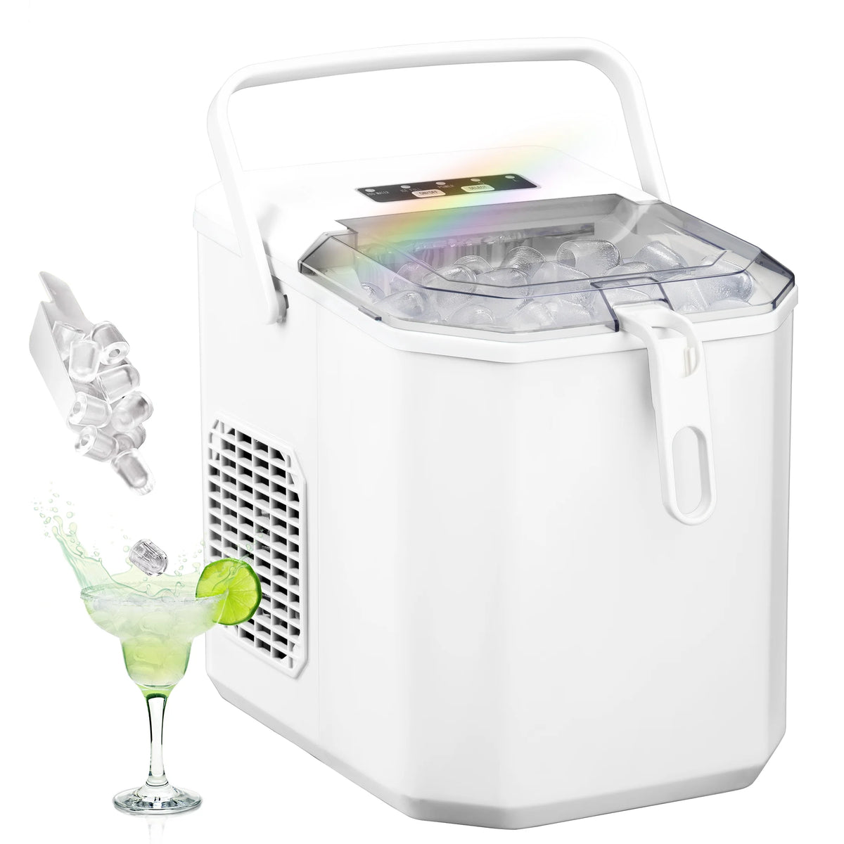 Portable Countertop Ice Maker with Handle, 26Lbs/24H, Black P29892
