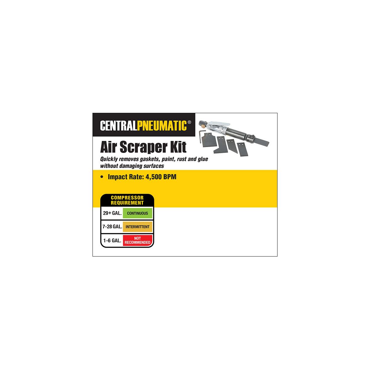 Air Scraper Kit, 6 Piece D841377