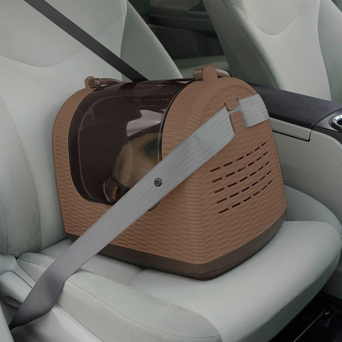 Faux Wicker Pet Carrier M6604