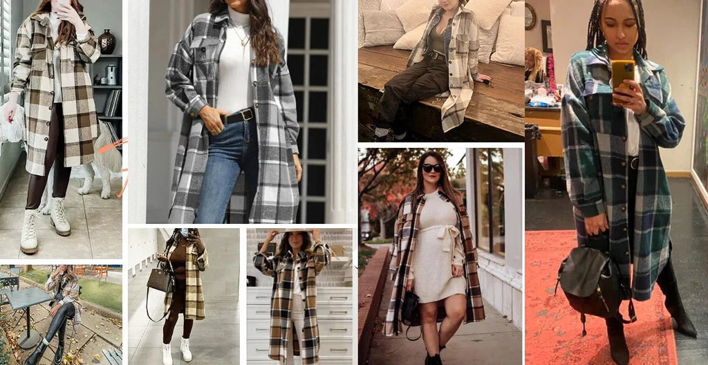 Flannel Button Up Plaid Shirt J8975