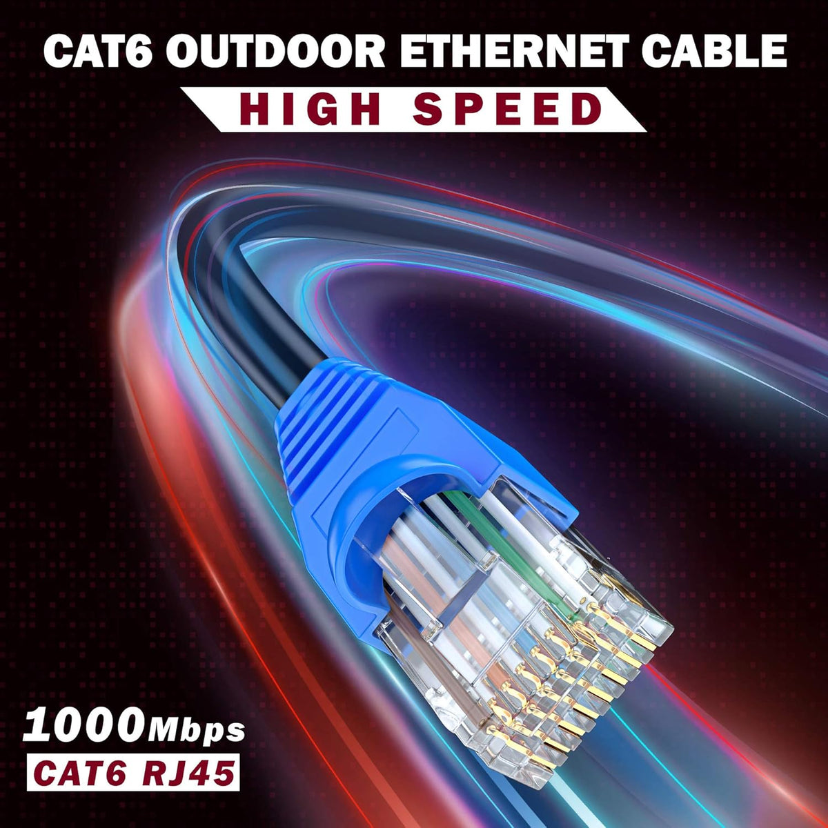 Black 150 ft Cat6 Ethernet Cable K68201