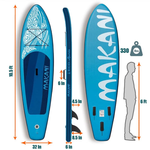 10.5' Inflatable Paddle Board 330 lb Capacity L965346