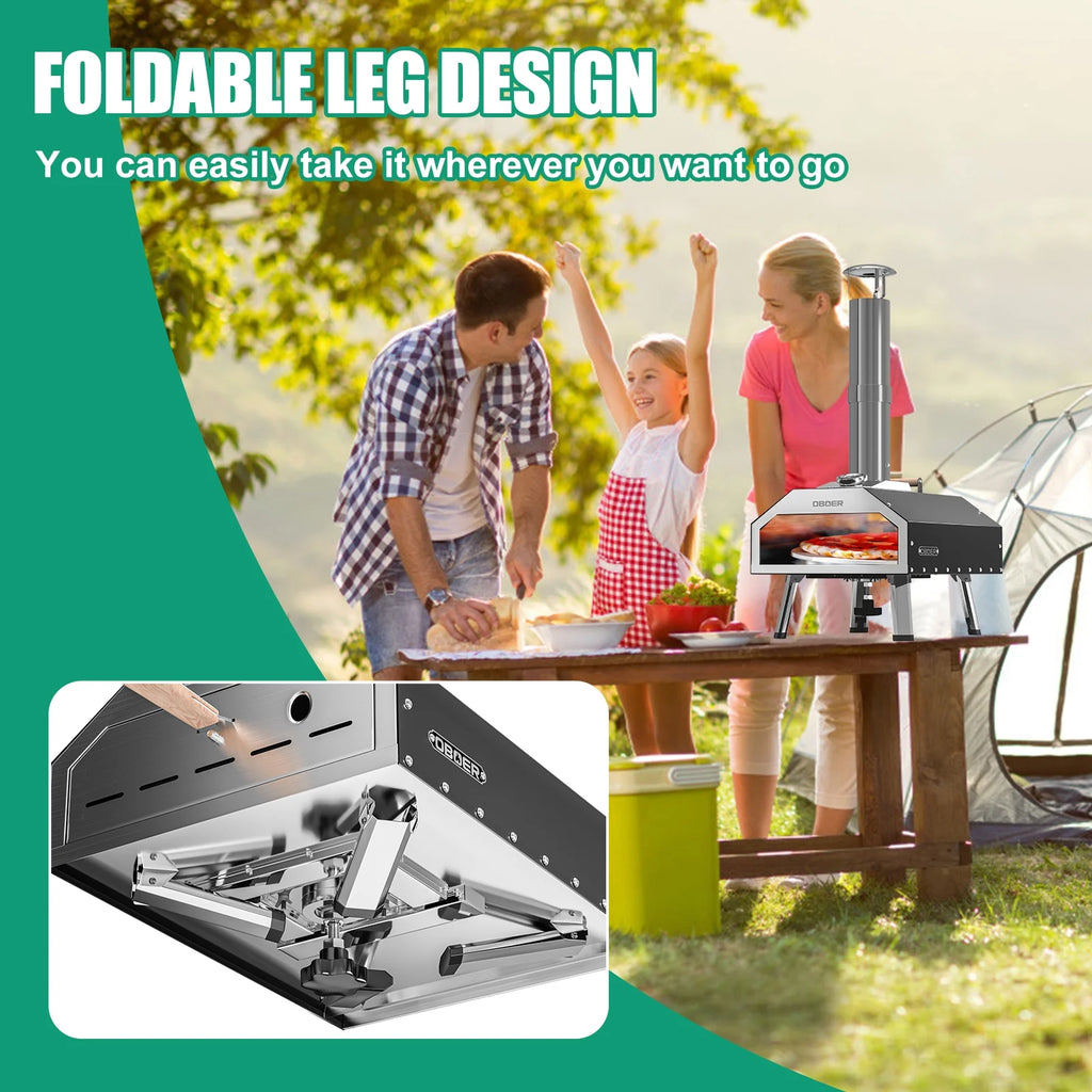Outdoor Wood Fired Stainless Steel Pizza Oven B56486