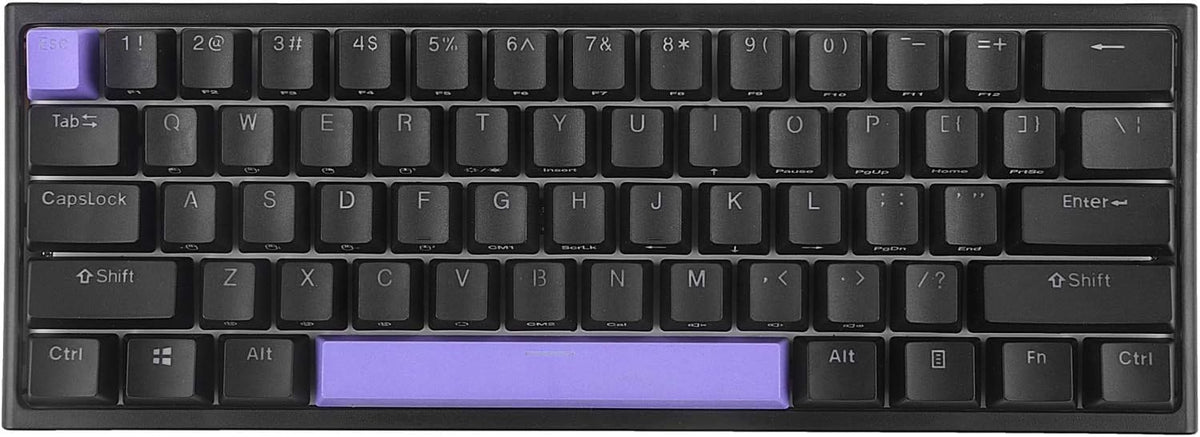 60% Mechanical Keyboard, 61 Key RGB Cherry MX Red Switch PBT Keycap Wired Black U3747