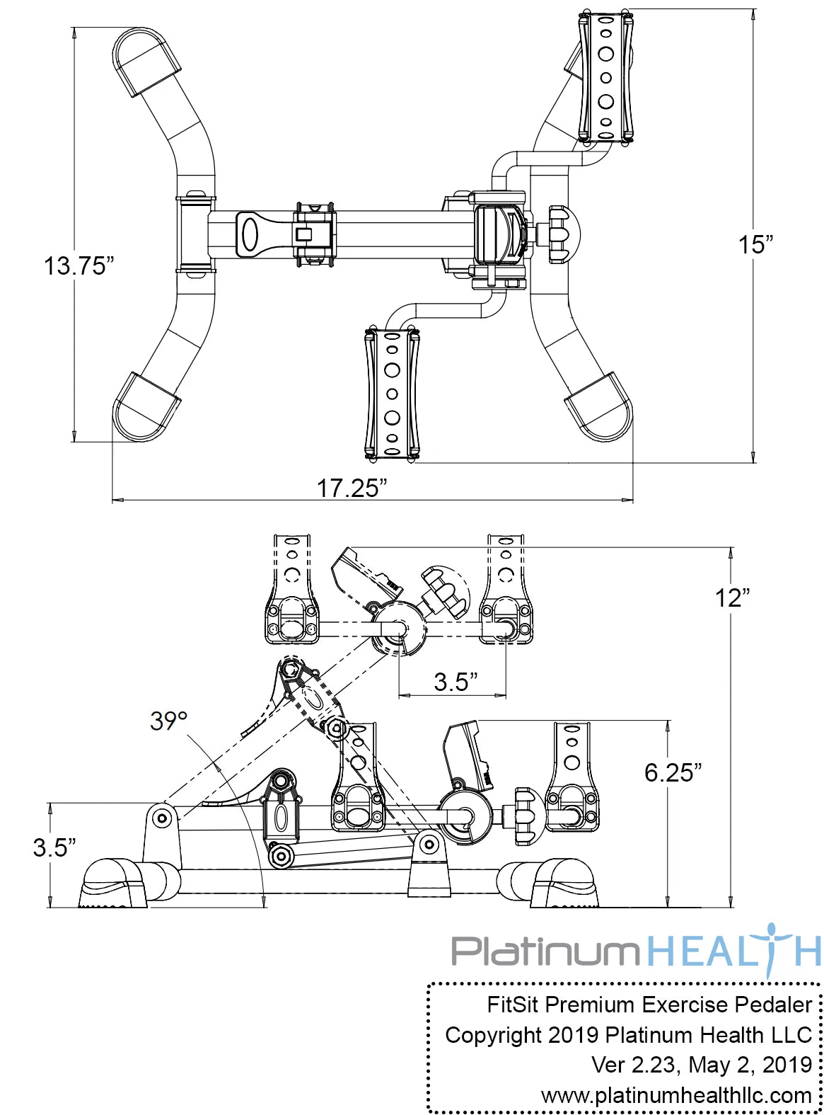 Folding Pedal Exerciser with Digital Display and Adjustable Resistance M18475
