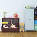 Children Toy Storage Organizer, Espresso, Grey and White I97673