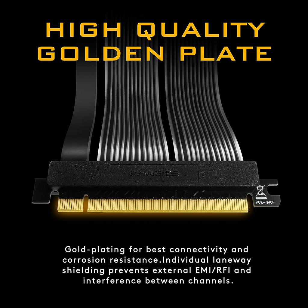 PCIE 4.0 16x Riser Cable GPU Extension Card Right Angle Connector E6253