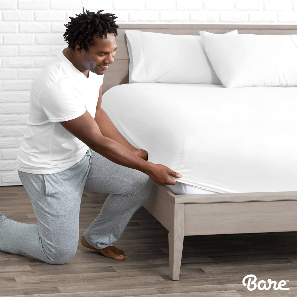2-Pack Microfiber Deep Pocket Fitted Bottom Sheets California King Light Grey Z258