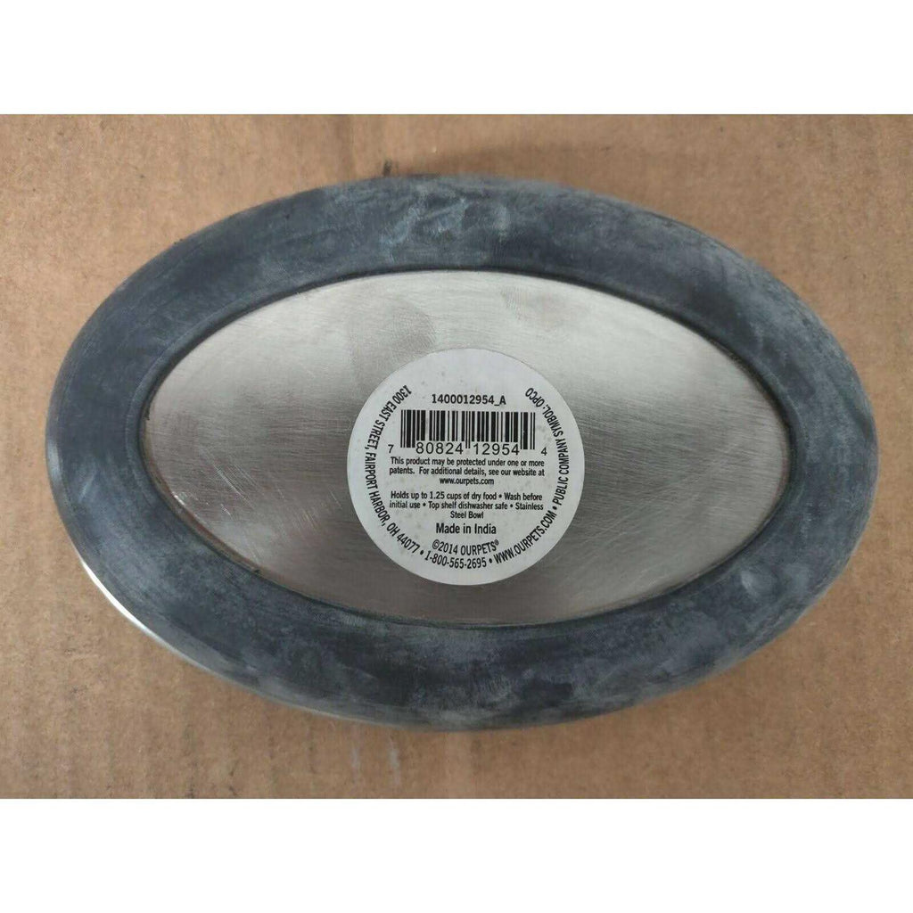Oval Cat Dish with Rubber Bonded Bottom O81185