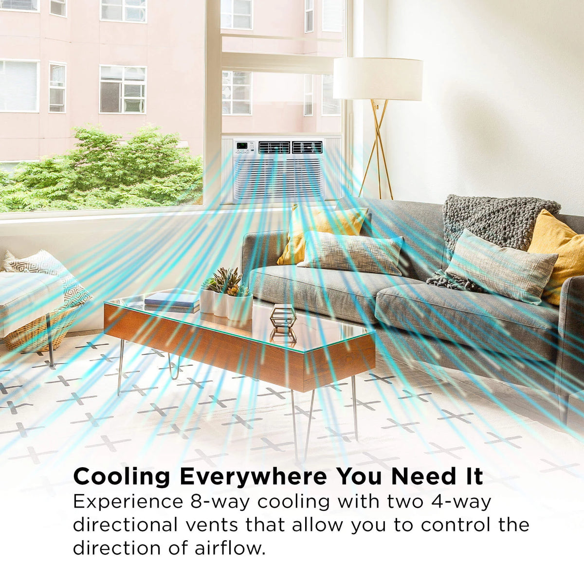 8000 BTU Smart Window Air Conditioner with Remote White N666