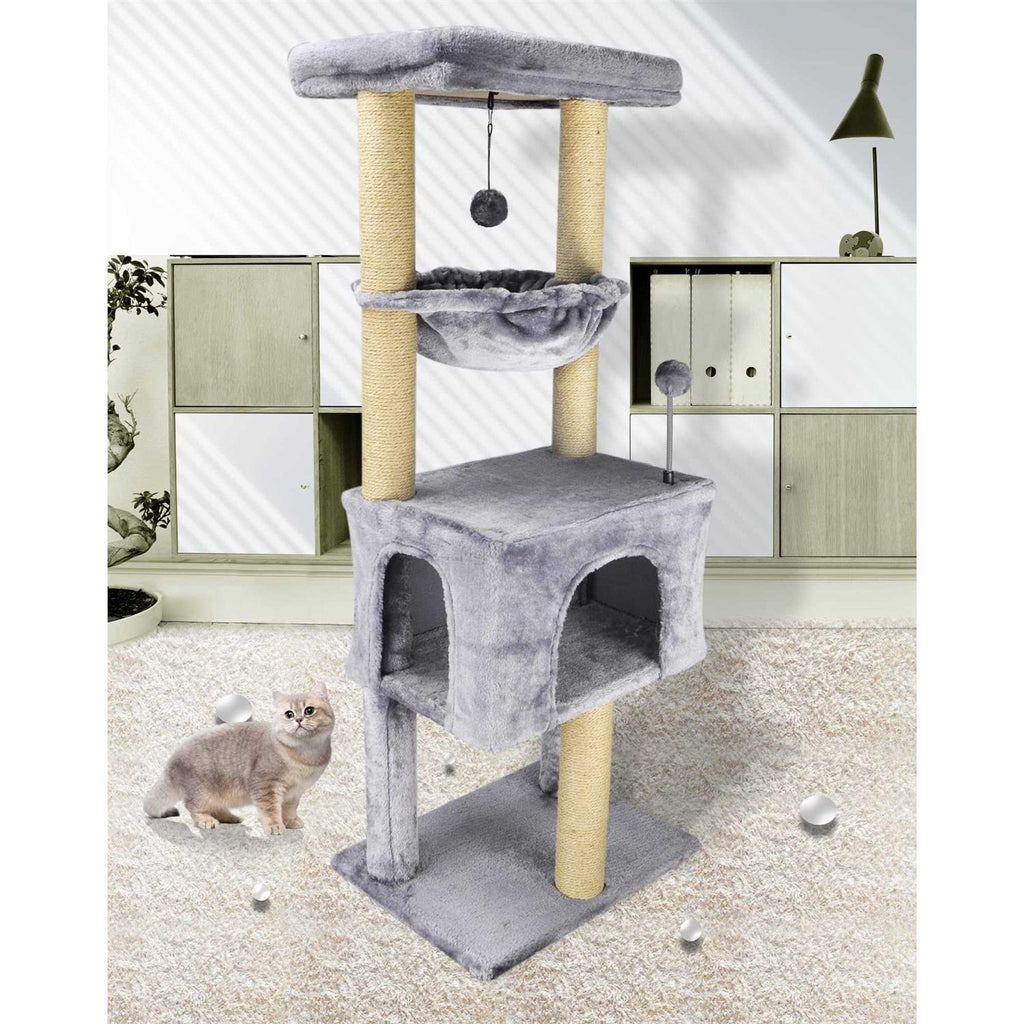 Cat Trees with Cat Houses Grey N726469