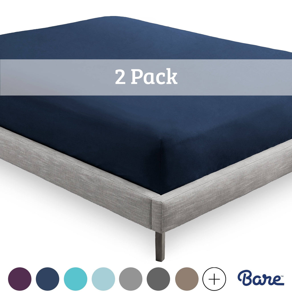 2-Pack Microfiber Deep Pocket Fitted Bottom Sheets California King Light Grey Z258