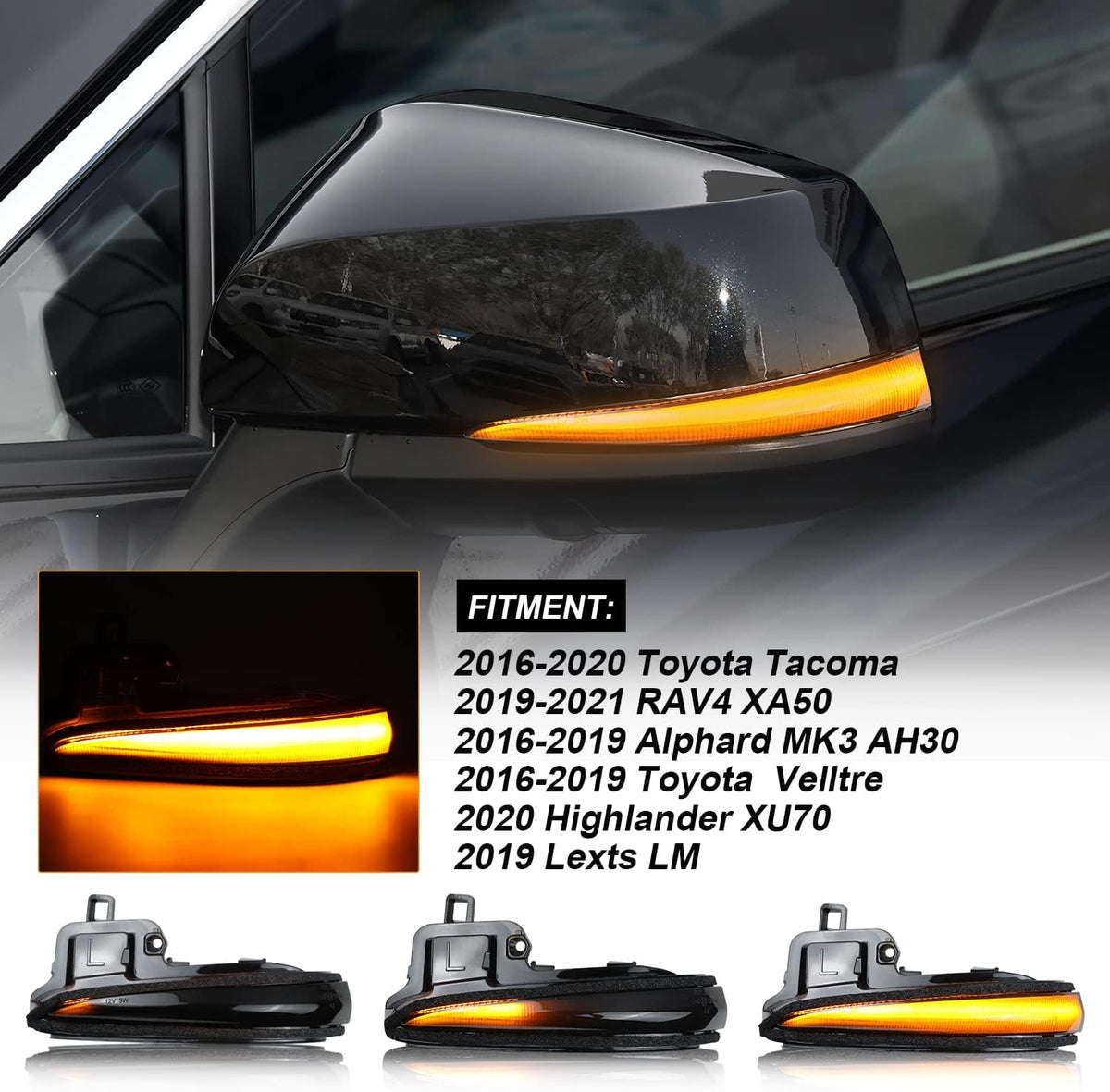 Sequential Mirror Turn Signal Indicator Lights Z1541