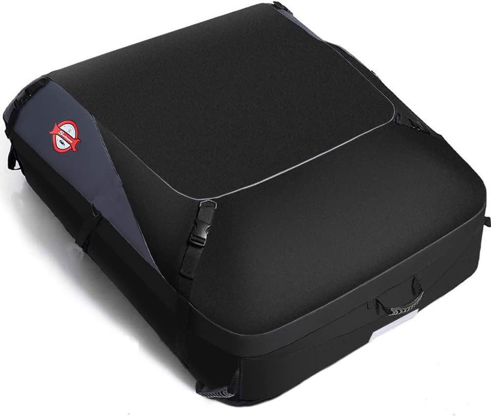Waterproof 15 Cubic Feet Rooftop Cargo Carrier with 6 Straps F75841