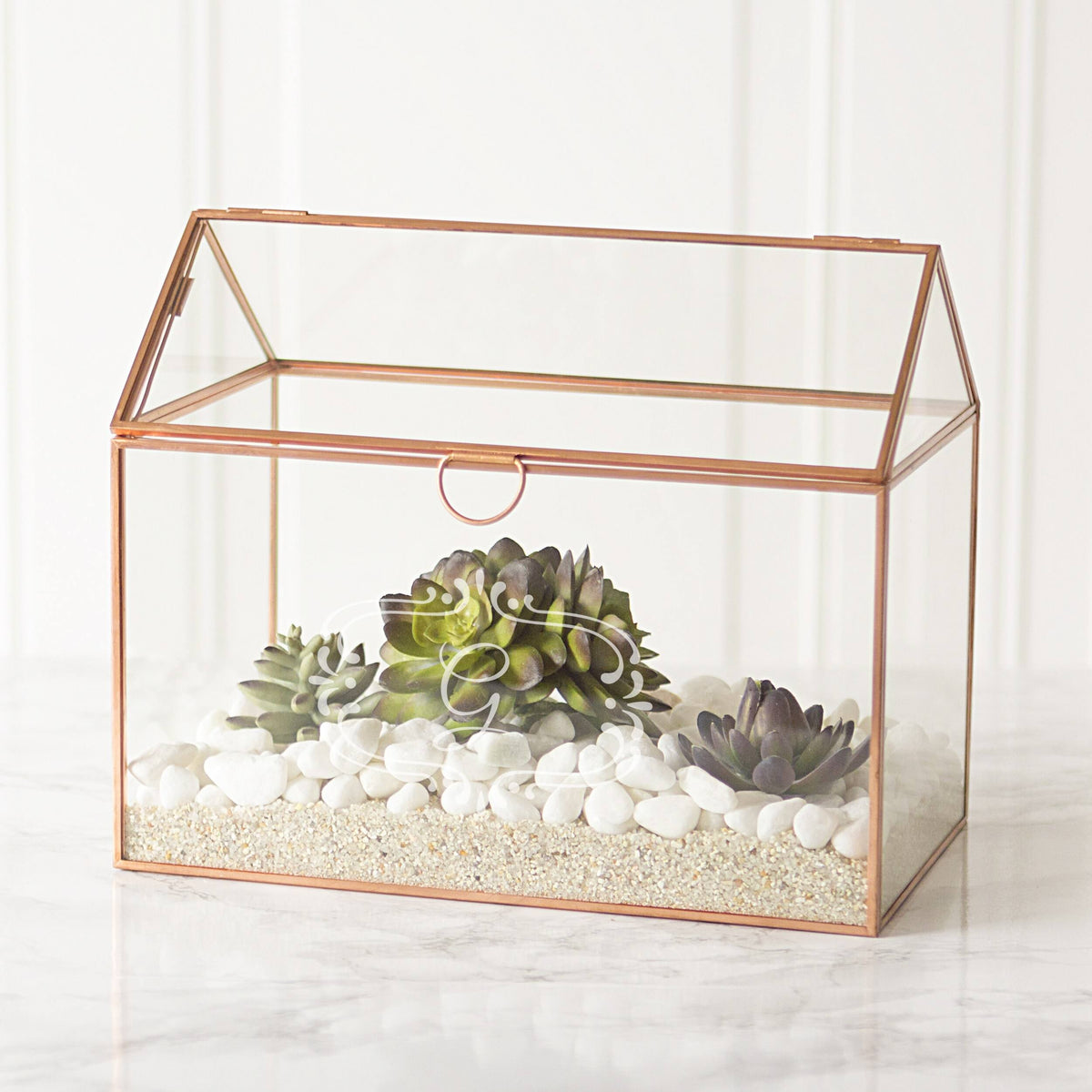Personalized Glass Terrarium Gift Card Holder M80318