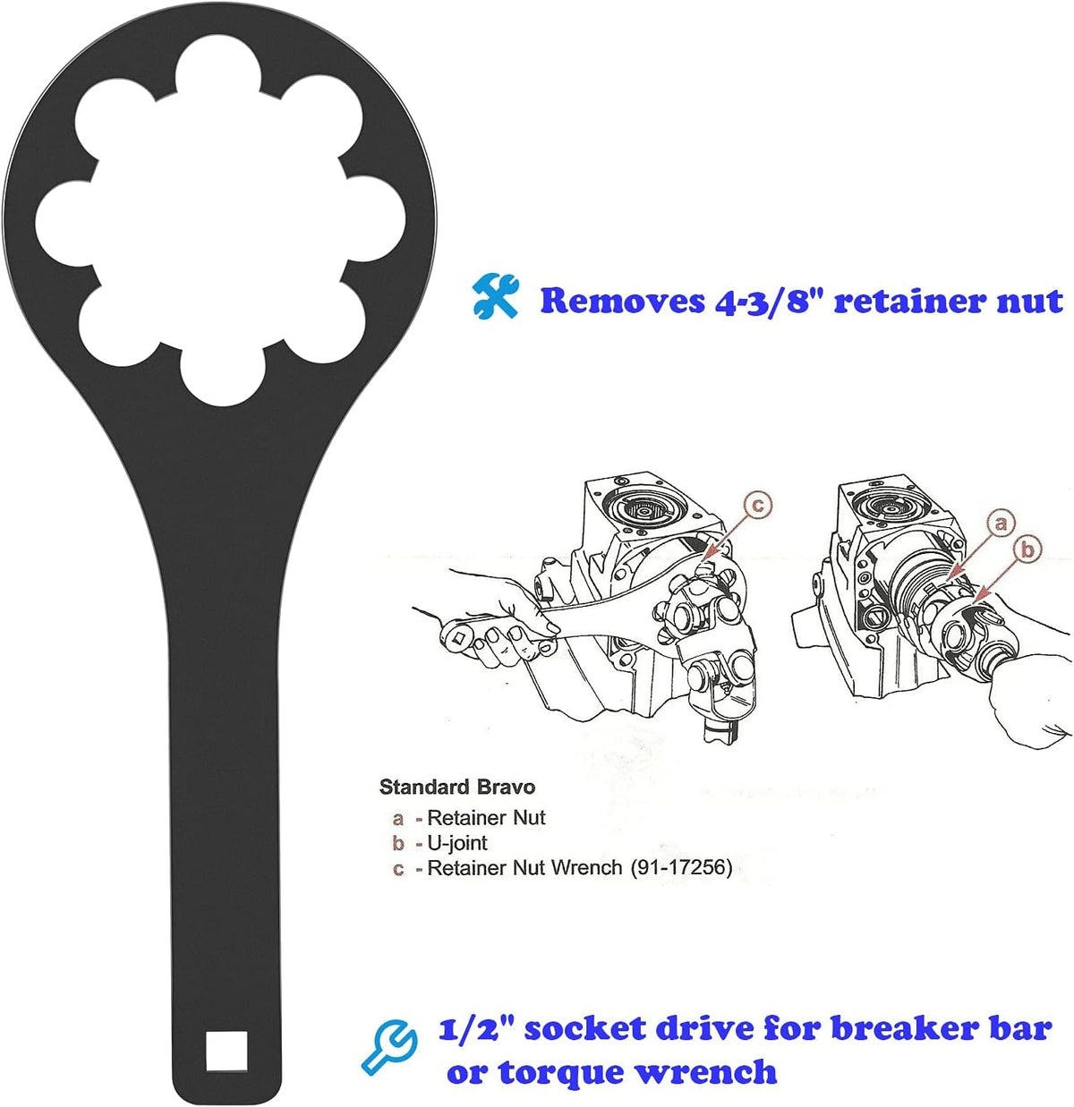 Spanner Wrench & Carrier Retainer Nut Wrench Tool C94090