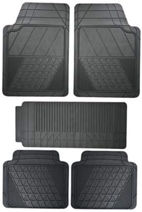 Black 5 Piece Rubber Floor Mats G775