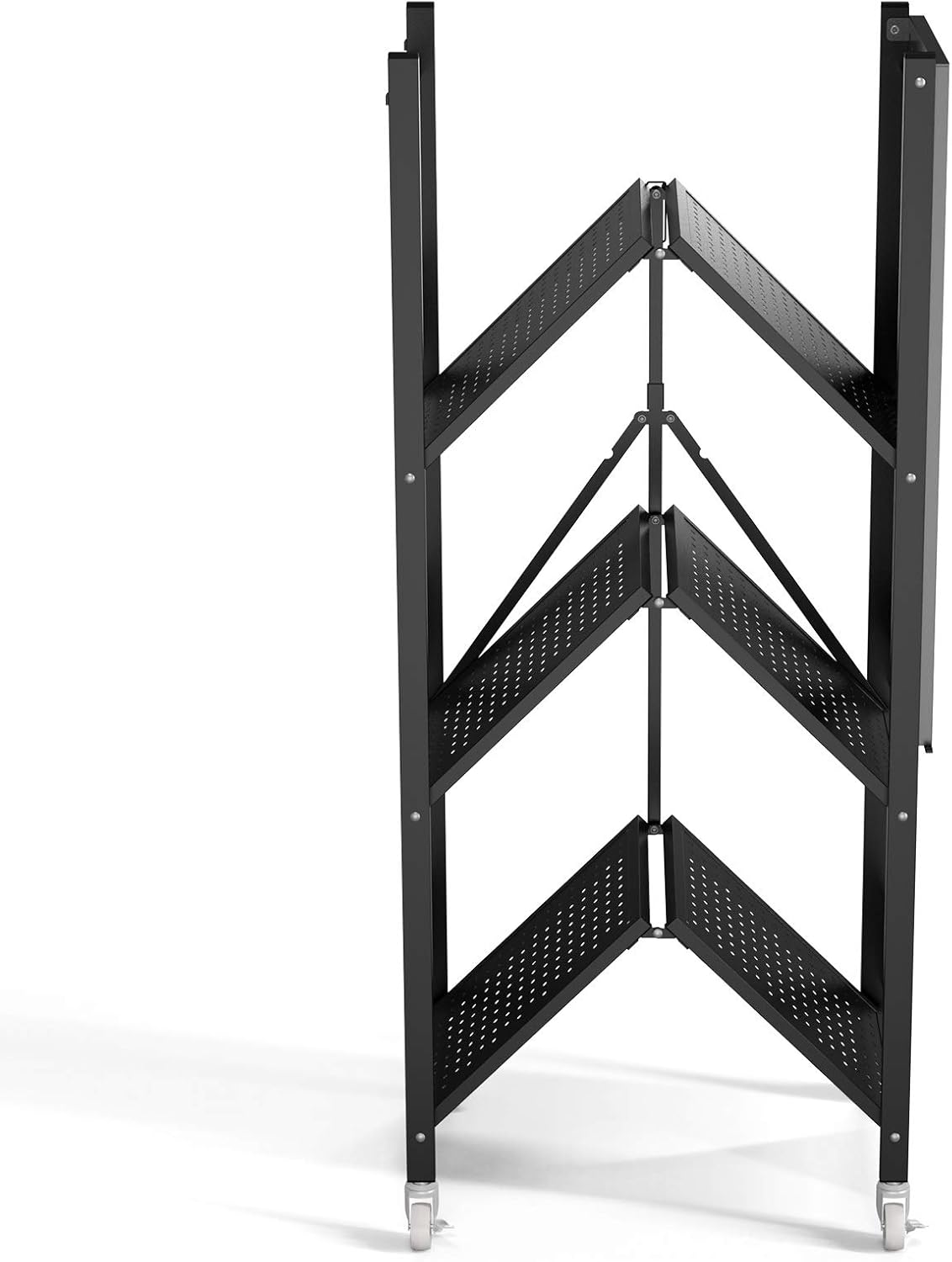 3 Shelf Steel Shelving Unit with Wheels N77968