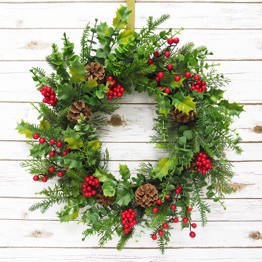 24in Artificial Christmas Wreath W40962
