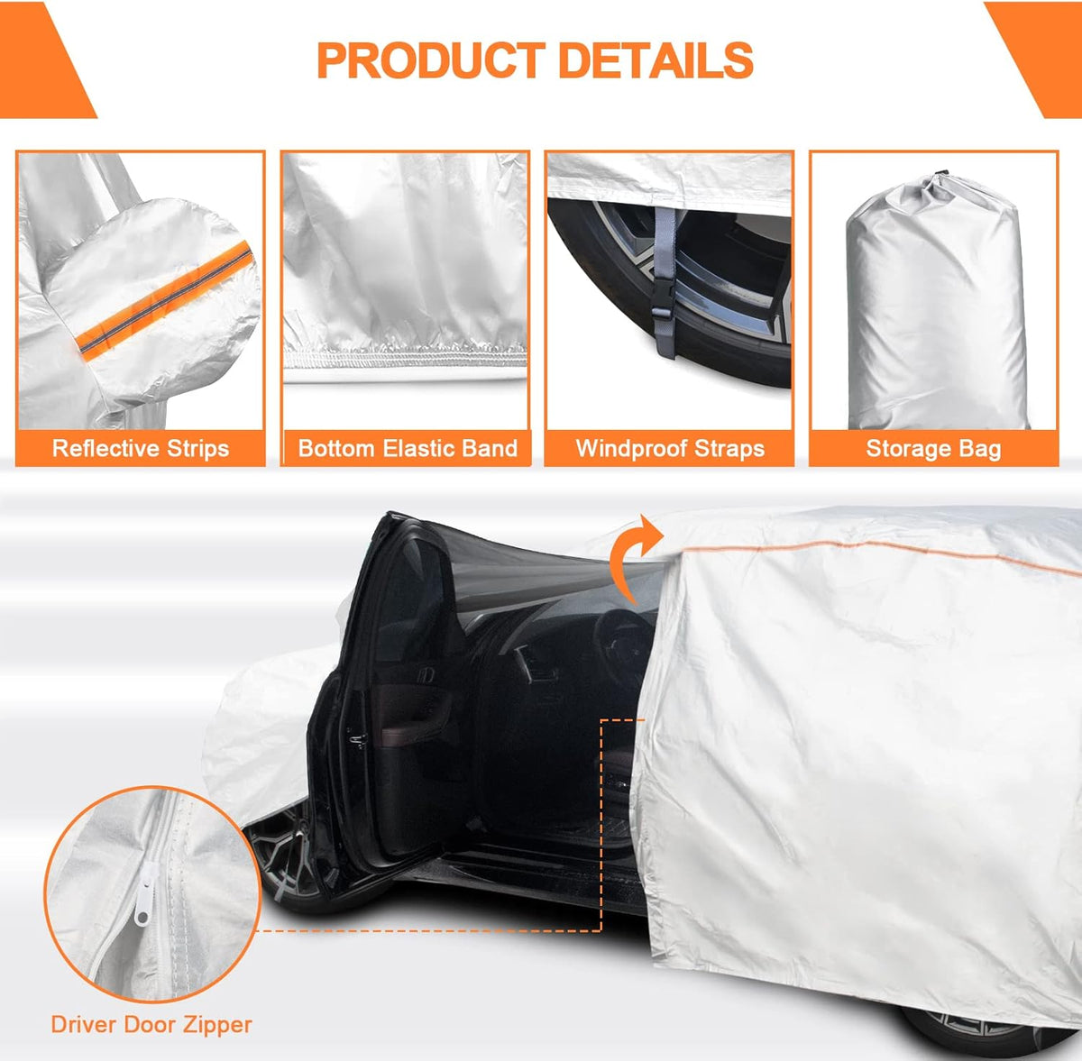 6 Layers Dupont Oxford Waterproof Car Cover F67142