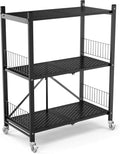 3 Shelf Steel Shelving Unit with Wheels N77968