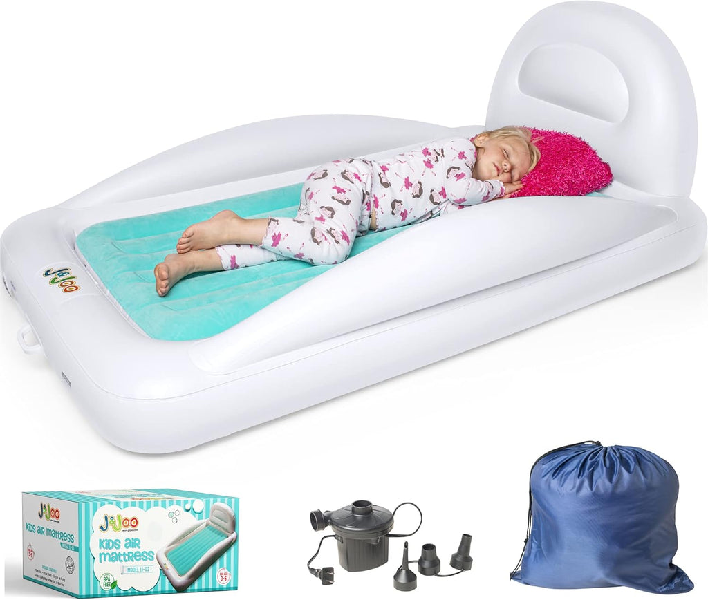 Inflatable Toddler Travel Bed with Safety Bumpers and Pump E7280